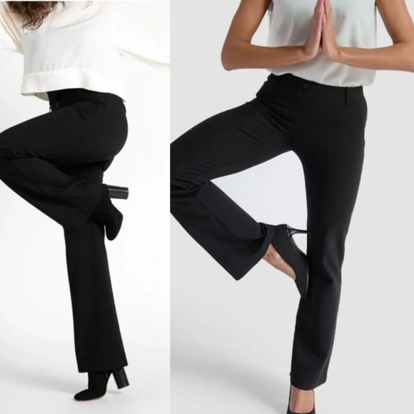 BETABRAND Classic Boot Cut Leg Ponte Fabric Mid Rise Dress Pant Yoga Pant Medium - Picture 1 of 10